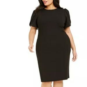 Calvin Klein tulip sleeve sheath dress